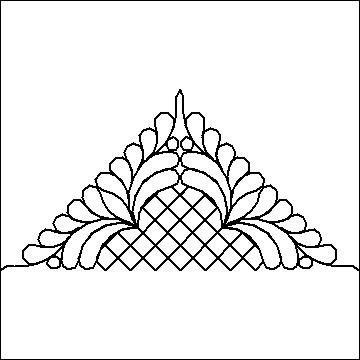 (image for) Feather and Crosshatch Triangle 1-L04194*